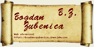 Bogdan Zubenica vizit kartica